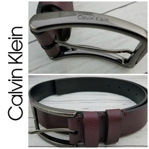 Calvin Klein Men's 32 Belt Burgundy NWT